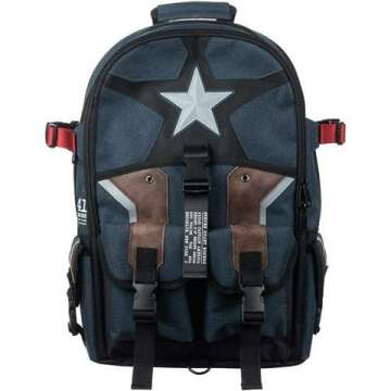 Captain America Utility Backpack for Superhero Fans