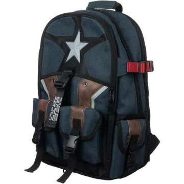 Captain America Utility Backpack for Superhero Fans