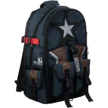 Captain America Utility Backpack for Superhero Fans