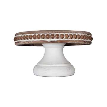 Dwellington Round Wood Riser - 8.25" Rustic Charm for Decor