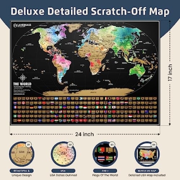 Scratch Off World and USA Map Set - Adventure Awaits!