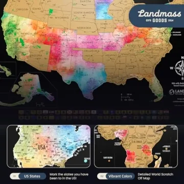 Scratch Off World and USA Map Set - Adventure Awaits!