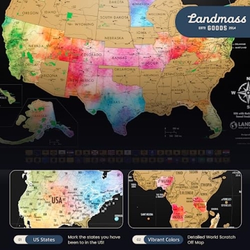 Scratch Off World and USA Map Set - Adventure Awaits!