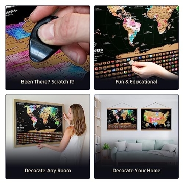 Scratch Off World and USA Map Set - Adventure Awaits!