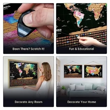 Scratch Off World and USA Map Set - Adventure Awaits!