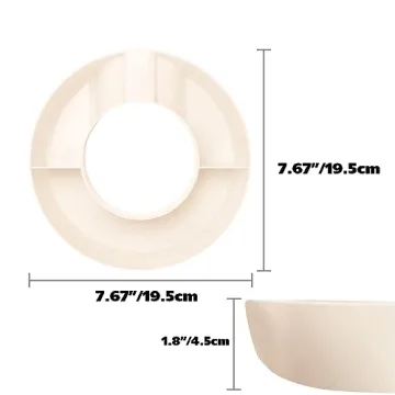 DMTINTA Snack Bowl for Stanley 40 oz Tumbler with Handle, Tumbler Snack Tray Compatible with Stanley Cup 40 oz with Handle, Reusable Snack Ring for Stanley Cup Accessories,Snack Bowl Cream