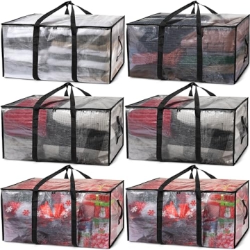 ClearSpace Heavy Duty Moving Bags or Storage Bags – Clear Storage Bins with Lids, Large Moving Box...