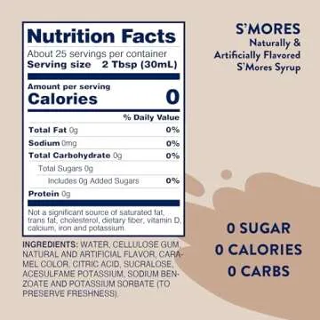 Jordan's Skinny Syrups Smores Flavor Sugar Free Syrup