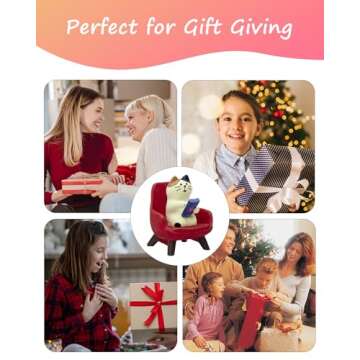 Cute Cat Playing Phone on Sofa Resin Mini Figurine Gift