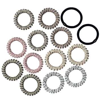 BeliJiu Spiral Coil Hair Ties - Animal Pattern 12P - Phone Cord Hair Ties, Elastic Hair Ties for Women, Wrinkle Free, Long Lasting, Ponytail, Pain Free Hair Accessories, Curly, Straight Hair, All Hair