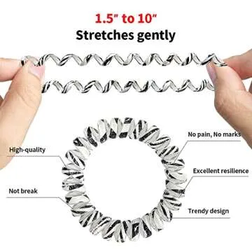 BeliJiu Spiral Coil Hair Ties - Durable, Stylish, Tangle-Free