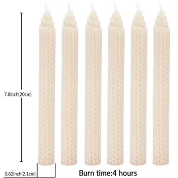 Hand Rolled Beeswax Taper Candles for Weddings and Gifts