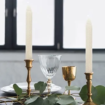 Hand Rolled Beeswax Taper Candles for Weddings and Gifts