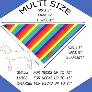 Realeaf Pride Dog Bandanas 2 Pack – Vibrant LGBT Rainbow Scarves for Dogs