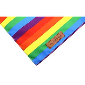 Realeaf Pride Dog Bandanas, Rainbow Scarves for Dogs