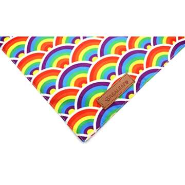 Realeaf Pride Dog Bandanas, Rainbow Scarves for Dogs