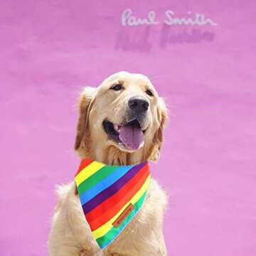 Realeaf Pride Dog Bandanas, Rainbow Scarves for Dogs
