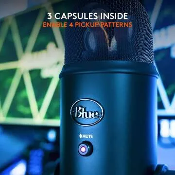 Blue Yeti USB Microphone for Gamers and Podcasting