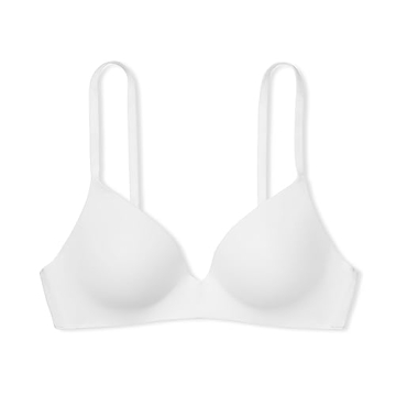 Victoria's Secret Lightly Lined Wireless T Shirt Bra, Adjustable Straps, Bras for Women, White (32C)