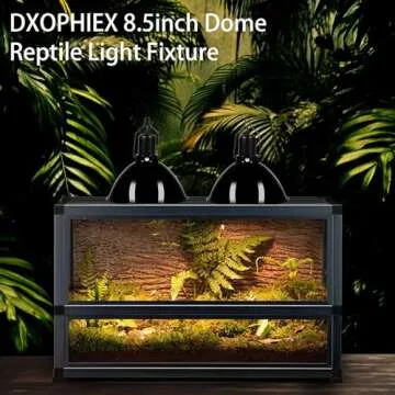DXOPHIEX Dome Reptile Heat Lamp Fixture Max 150W