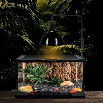 DXOPHIEX Dome Reptile Heat Lamp Fixture Max 150W