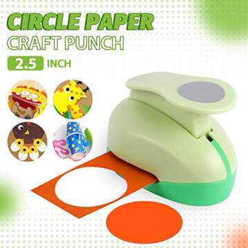 UCEC 2.5 Inch Circle Punch for Crafts and Scrapbooking