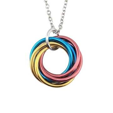 Möbii PRIDE Necklaces, Vibrant Multicolor Pendant Flag Jewelry