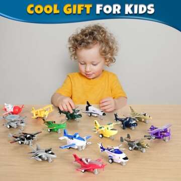 HAPTIME Pull-Back Airplane Toy Set - Fun for Kids 2-5