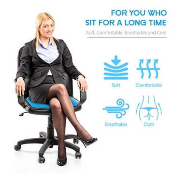 Hvllyan Gel Seat Cushion for Long Sitting Comfort & Support
