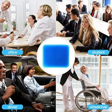 Hvllyan Gel Seat Cushion for Long Sitting Comfort & Support