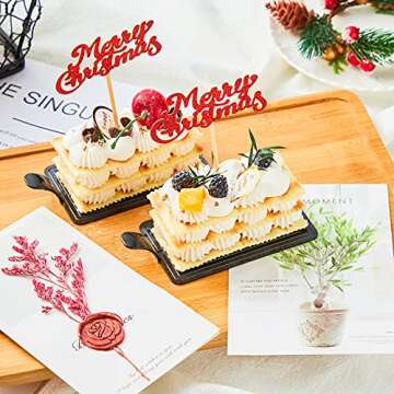 60 Merry Christmas Cupcake Toppers for Holiday Treats