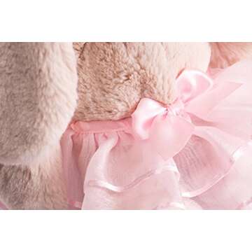 DILLY DUDU Ballerina/Ballet Bunny Plush Toy Stuffed Animal Rabbit Doll 10-inch(Pink)