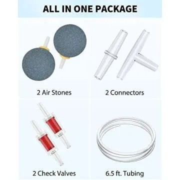 Uniclife 64 GPH Quiet Dual Outlet Fish Tank Air Pump