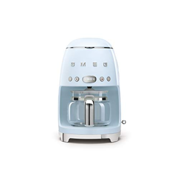Smeg 50's Retro Style Aesthetic Drip Coffee Machine with 10 Cup Glass Carafe, Auto Start Feature, Ke...