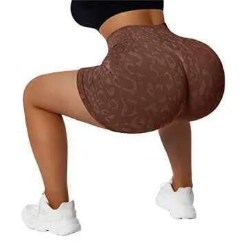 OMKAGI Butt Lifting High Waisted Workout Shorts for Women