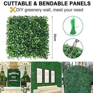 SlenyuBridal 10x10 Artificial Grass Wall Decor for Indoor Outdoor