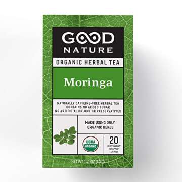 Good Nature Moringa Tea - Organic Herbal Tea Bags for Wellness