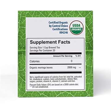 Good Nature Moringa Tea - Organic Herbal Tea for Wellness