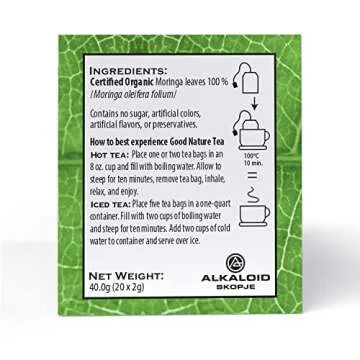 Good Nature Moringa Tea - Organic Herbal Tea for Wellness