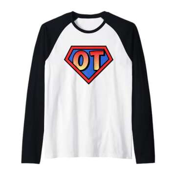 Superhero Occupational Therapy OT Halloween Costume Raglan Tee
