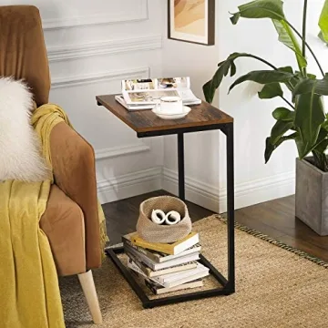Modern VASAGLE C Shape End Table for Stylish Homes