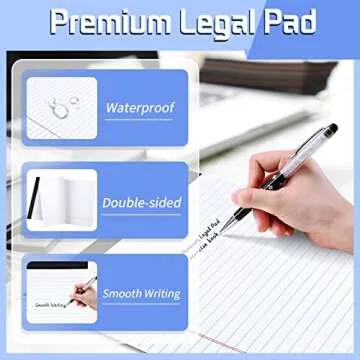 WINKIO 6 Pack Legal Pads Refills Note Pads, Writing Pads 4 x 6 Inches, Memo Pads Lined Writing Note Pads Letter Size Legal Pad Wide Ruled Pads Legal Rule for School Office Supplies（30 Sheet per Pads）
