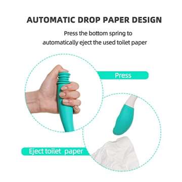 Fanwer Toilet Aids Tools,Long Reach Comfort Wipe,Extends Your Reach Over 15" Grips Toilet Paper or P...