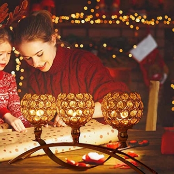 Elegant Crystal Candle Holders For Dining Table Centerpiece