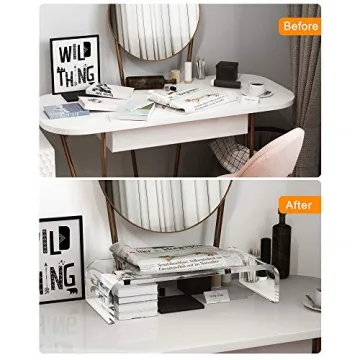 Clear Monitor Riser - Acrylic Stand with 50LB Capacity