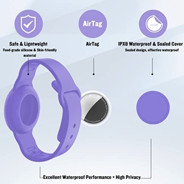 Waterproof AirTag Bracelet for Kids - Secure Tracker Case