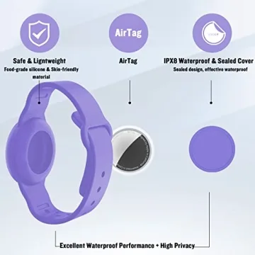 Waterproof AirTag Bracelet for Kids - Secure Tracker Case