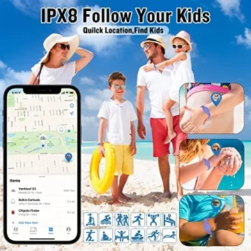 Waterproof AirTag Bracelet for Kids - Secure Tracker Case