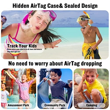 Waterproof AirTag Bracelet for Kids - Secure Tracker Case