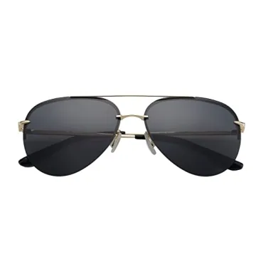 TIJN Polarized Aviator Sunglasses for Fashionable UV Protection